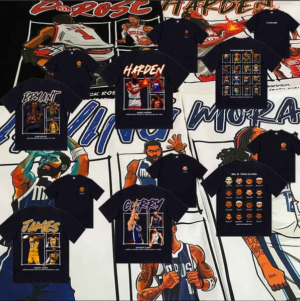 独占発売：NBAバスケットボールスターのアメリカンTシャツ第2弾、プレーオフでアイドルを応援しよう！