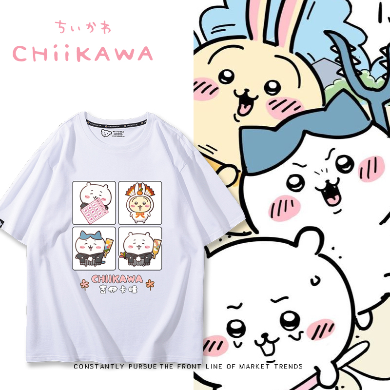 絢麗的色彩，最適合夏天了！ SNS上的人氣漫畫《chiikawa》的短袖T卹。